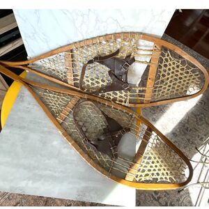 Incredible pair of of vintage snow shoes excellent condition cabin decor